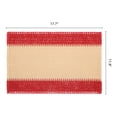 thumbnail image 6 of Farmhouse Placemats Set of 6 Woven Paper Cotton Placemats for Dining Table Decor Indoor Outdoor Kitchen Table Mat Wipe Clean Red 17.7x11.8inch, 6 of 6