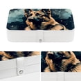 thumbnail image 4 of Shepherd Dog Jewelry Organizer Travel Organizer Display Case - PU Leather with Removable Compartment, Portable, 4 of 6