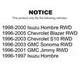 thumbnail image 2 of TOR Front Steering Tie Rod End Ball Joints Center link Idler Arm Kit (10Pc) for Car Chevrolet GMC Blazer S10 Sonoma Jimmy Isuzu Hombre - Left Right Side (Driver Passenger) KTR-103948, 2 of 2