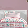 Dream Factory Butterfly Garden Twin Bed in a Bag Pink, Microfiber, 100