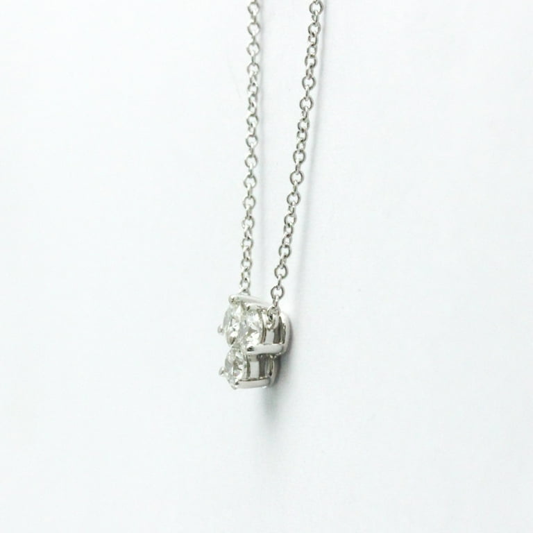 Pre Owned Tiffany Aria Necklace Platinum Diamond Men Women Fashion Pendant Silver Good Walmart