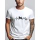 thumbnail image 1 of Camiseta informal de moda para hombre con diseño de perro y huella de latido - Cuello redondo, manga corta, lavable a máquina - Ideal para uso diario | Cuello redondo | Tejido elástico, 1 of 6