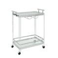 thumbnail image 1 of ACME Araldo Serving Cart in Clear Acrylic, Chrome & Clear Glass, 1 of 4