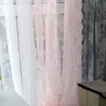 thumbnail image 6 of Overfox Modern Pink Flower Nature & Floral Rod Pocket Sheer Valances, 59” x 80”, 6 of 7