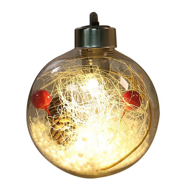 Navidad Led Bola De Navidad Transparente Árbol De Navidad Colgante Que Brilla