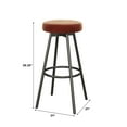 thumbnail image 6 of Walker Edison 29.25" Metal & Fabric Bar Stool in Rust (Set of 2), 6 of 15