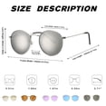 thumbnail image 3 of Lentes de Sol Pro Acme Pequeños Redondos de Metal Polarizados para Mujer, 3 of 8