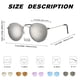 thumbnail image 3 of Lentes de Sol Pro Acme Pequeños Redondos de Metal Polarizados para Mujer, 3 of 8