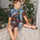 thumbnail image 4 of Balery Cartoon Train Hot Air Balloon Conjunto de Pijama Infantil de Manga Corta con Estampado – Ropa de Dormir de Algodón Suave-Large, 4 of 6