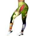 thumbnail image 3 of Rovga Gym Leggings For Women High Waist Yoga Easter Day Bunny Prints Tights Compression Yoga Running Fitness High Waist Pants Pants Soft Clothes Green S, 3 of 7