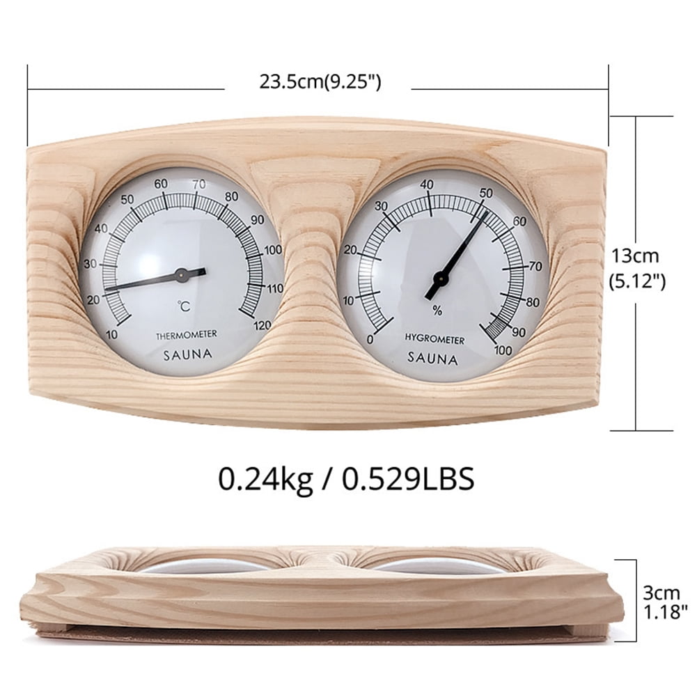 BLEEUS Sauna Thermometer Digital Thermometer Hygrometer For Family For Hotel Sauna Room Travel Essentials ()