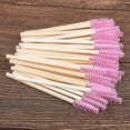 thumbnail image 2 of Disposable Mascara Brushes Portable Eyelash Wands With Bamboo Handle Flexible Nylon Brush Eyebrow Makeup Applicators For Women Girls Eye Lash Extensio, 2 of 4