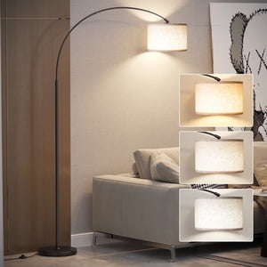 Sunmory 75" Arc Floor Lamp with LED Bulb and Drum Shade