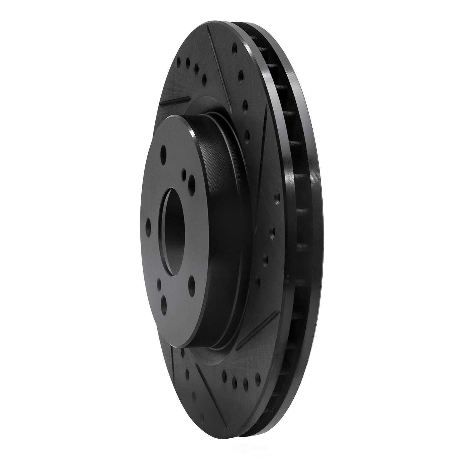 Dynamic Friction Company 633-01014R DFC Brake Rotor - Drilled And Slotted - Black