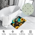 thumbnail image 3 of Sunflower Non-Slip Polyester Outdoor Carpet Bath Rug Door Mat - Machine Washable, 3 of 6