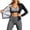 #02-White, variant on Sauna Suit Hot Sweat Body Shaper Jacket Waist Trainer Long Sleeve Zipper Shirt Workout Top