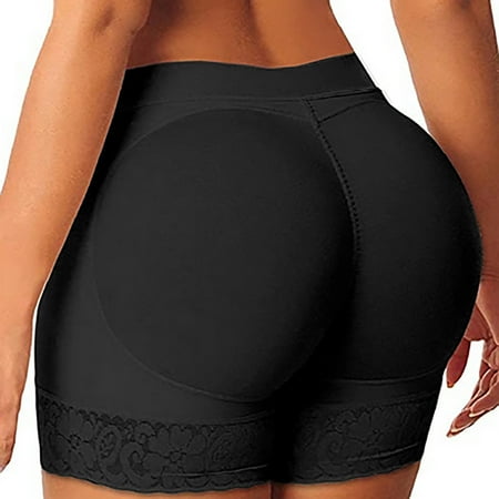 

Levmjia Shapewear Bodysuit For Women Clearance Women s Mid-Waisted Hip-Lifting Body Sculpting Breathable Fake Butt-Beauty Pants Black