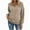 Khaki, variant on Bibifish Hoodies For Women Solid Long Sleeve Lapel Neck With Zip Sweatshirts Fall Winter Oversized Fashion Sports Ladies Pullovers