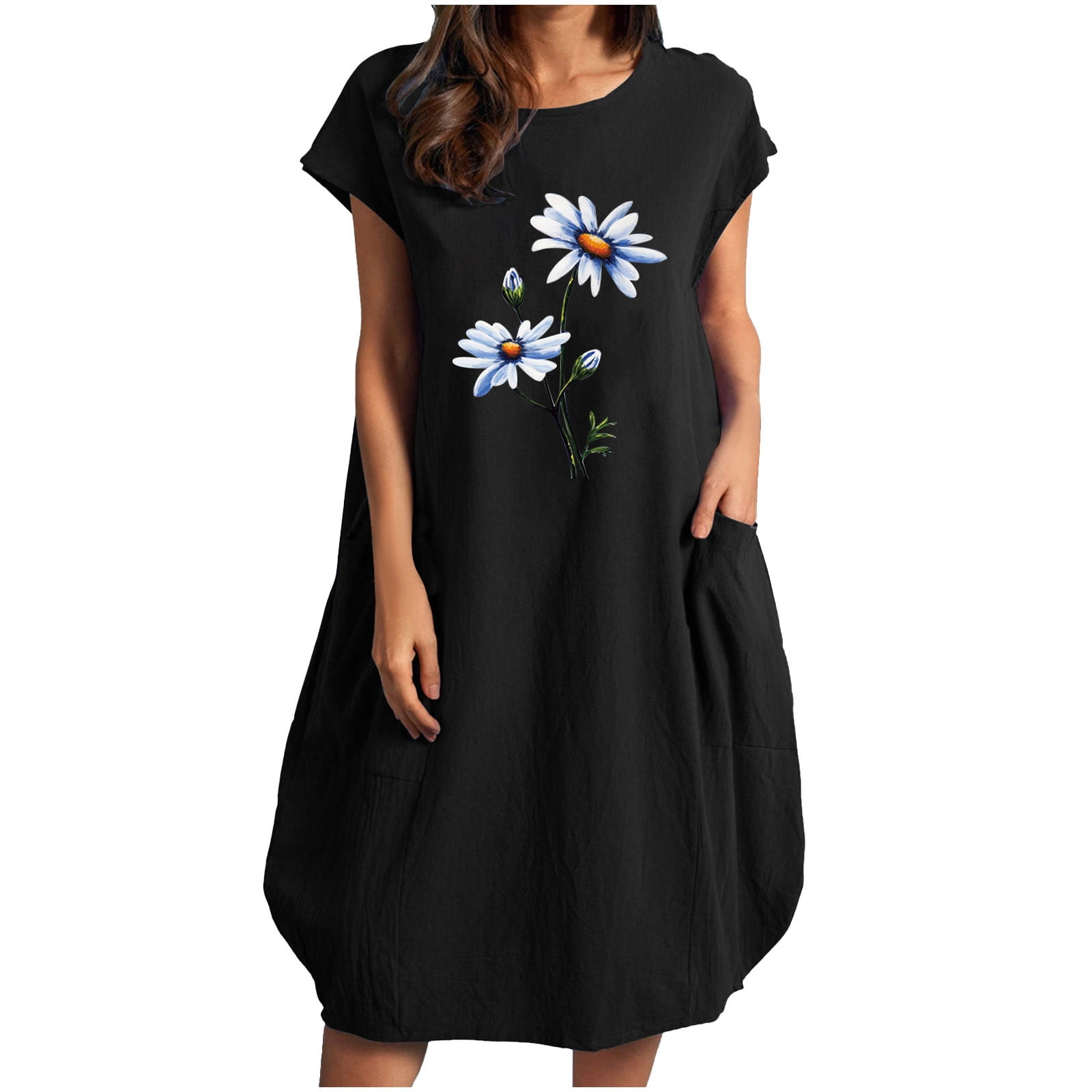 REORIAFEE Dresses for Women 2023 Party Night Summer Cotton Linen