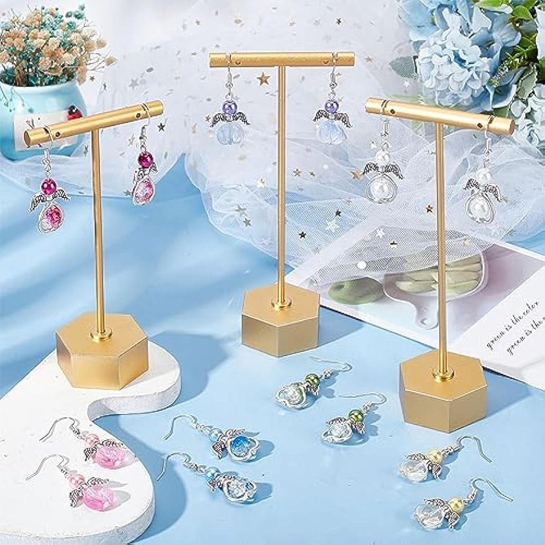1 Box DIY 20 Pairs Guardian Angel Charms Christmas Beading Angel Beads Earrings Making Starter Kit Angel Wing Bead Heart Bead Frames Round Crackle Beads for Jewelry Making Kits Women Craft
