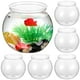 thumbnail image 1 of 6 peceras de plástico pequeñas, redondas y transparentes, doradas., 1 of 5