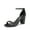 BLACK/RHINESTONE, variant on Women's Chunk Low Heel Pump Sandals