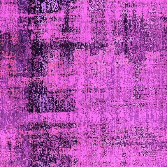 Ahgly Company Indoor Square Oriental Pink Industrial Area Rugs, 6' Square