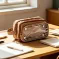 thumbnail image 6 of Dmlowu Detachable Pencil Pouch, Waterproof Large Capacity Clear Pencil Case for Stationery Office Desk, Solid Color, 6 of 7