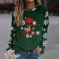 thumbnail image 2 of Christmas Sweatshirts for Women Plus Size Long Sleeves Color Tunic Tops Crewneck Hoodless Tunic Tops Casual Sweatshirt, 2 of 5
