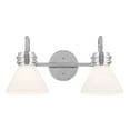 thumbnail image 5 of Farum 19.25 in. 2-Light Chrome Modern Bathroom Vanity Light with Opal Glass Shades, 5 of 8