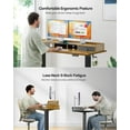 thumbnail image 4 of Height Adjustable Electric Standing Desk, 48 x 24" Sit Stand Desk with Memory Preset(Rustic), 4 of 5
