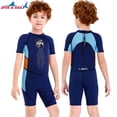 thumbnail image 2 of Soidarity Trajes de neopreno para niños de 2,5 MM, traje de buceo de una pieza, traje de neopreno de secado rápido, traje de baño para niños, buceo, Deportes acuáticos azul marino M Soidarity OD003681-07, 2 of 6