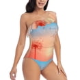 thumbnail image 3 of Honeii The Sunset of Dandelion for women's one-piece swimsuit featuring a chic one-shoulder design experience elegance and style in the water-Small, 3 of 6