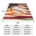 thumbnail image 3 of KLL Baseball Ball With Flag Pattern Fleece Throw Blanket,Fleece Throw Blankets for Couch & Bed All Season Use-40"x30", 3 of 7