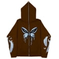 thumbnail image 3 of Sudadera Y2K con estampado de mariposas y plumas oscuras europeas y americanas, sudaderas con capucha para hombres y mujeres, sudadera con cremallera larga Harajuku para parejas góticas, 3 of 5