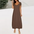 thumbnail image 4 of Karight Womens Plus Size Maxi Dresses Summer T Shirt Dress Casual V Neck Short Sleeve Long Dress, 4 of 6