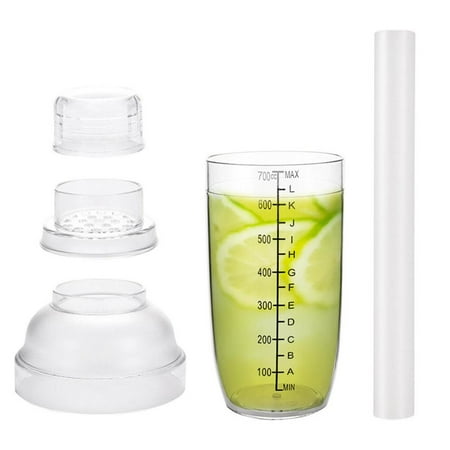 

Tohuu Cocktail Shaker Bar Shaker Set with Lemon Hammer Clear Shaker Bottle with Scale and Strainer Drink Mixer Cocktail Shaker Cup for Bar Party Kitchen Tools astounding