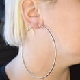 thumbnail image 2 of Statement Earrings | 90mm Hoops with Hinged Closure | Stainless Steel (944075E), 2 of 2