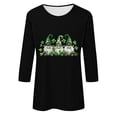 thumbnail image 4 of Meichang T-Shirts de la Saint-Patrick pour Femmes, T-Shirts à Imprimé Trèfle, Chemises Vertes, Hauts Décontractés à Manches 3/4, T-Shirts à Col Rond, Hauts de la Saint-Patrick pour Femmes en Liquidation, 4 of 4