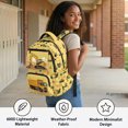 thumbnail image 4 of Chririnla Construction Vehicle Print Breathable Padded Shoulder Bookbag with Large Capacity Lightweight School Bag, Multi-Pockets 17-inch Boys Backpack for Middle School College, 4 of 10