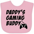 thumbnail image 3 of Inktastic Daddy's Gaming Buddy with Controller Boys or Girls Baby Bib, 3 of 4