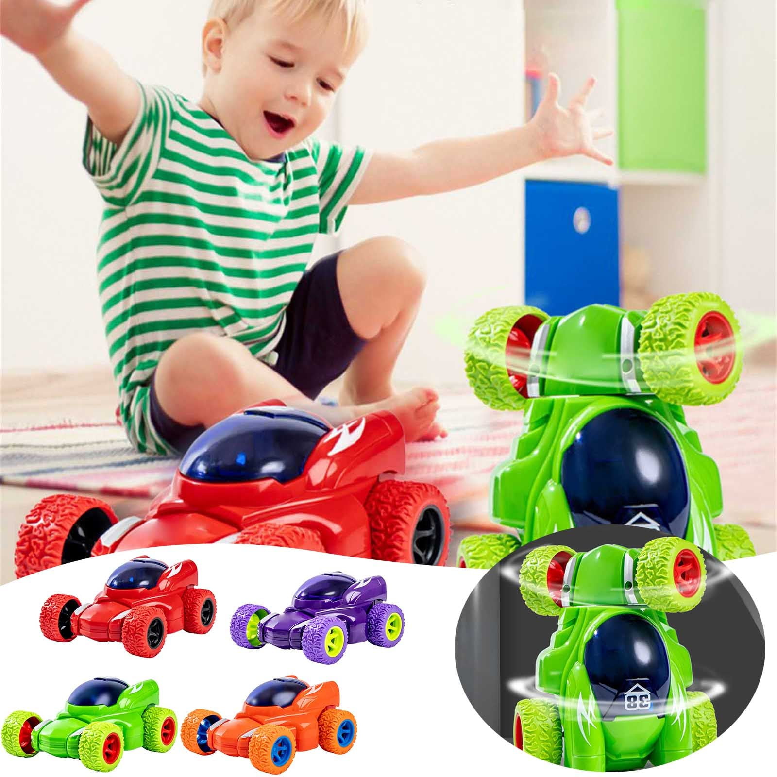 Boys' Off Road Stunt Car: Rotating Trick Vehicle Toy For Kids & Children Wall Car with Remote