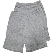 Jack & Jill Boys Boxers Short - Comfort Flex Waistband - Breathable Cotton Underpants Boxer Button Fly Closure 3pk Gray