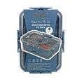thumbnail image 3 of Cook with Color 4-Compartment Snack Box with Removable Ice Pack, Locking Lid and Handle, Dishwasher Safe, Blue, 3 of 13