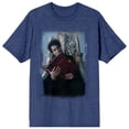 thumbnail image 5 of The Sandman Character Art With Book Crew Neck Short Sleeve Blue Heather Women's T-shirt-Large, 5 of 7