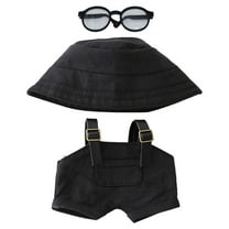 ​​LYINGF Handmade Premium Doll Overalls Set for 5.91-6.7inch Dolls - Complete Outfit with Hat & Glasses Accessories Ropa Para 17cm Dolls, Crafted Clothing for Collector Displays