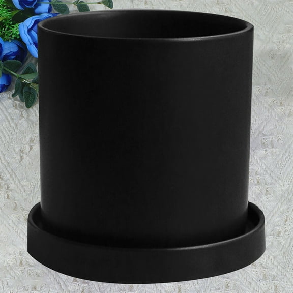 Masteelf  Ceramic Flowerpot Indoor Plant Novelty Cute Pots Plants Black