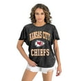 thumbnail image 2 of Women's Gameday Couture Black Kansas City Chiefs Relaxed Flutter Sleeve T-Shirt, 2 of 7