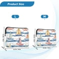 thumbnail image 4 of FORMRS 13"-13.3" Laptop Sleeve Protective Case Soft Carrying Quilted Computer Bag Cover, White Hand Drawn Sailboats, 4 of 7