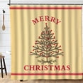 thumbnail image 2 of Christmas Shower Curtains for Bathroom Rustic Classic Christmas Trees Holiday Shower Curtain Set Farmhouse Bathroom Decor 72"x72", 2 of 7